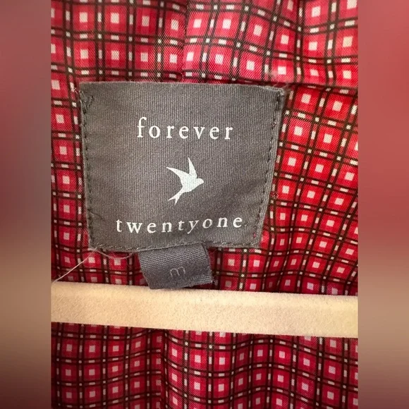 Forever 21 Red Wrap Crop Trench Coat with Belt - Picture 5 of 5